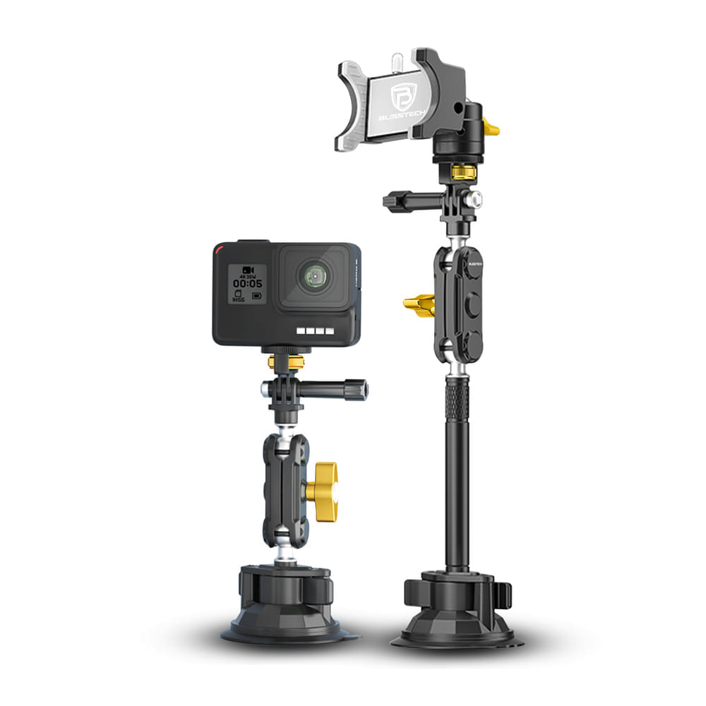 ที่จับโทรศัพท์ + กล้อง ในรถยนต์ BLISSTECH รุ่น D2 ( ติดใช้งานกับกระจก ) ปรับมุมได้ 360 ํ วัสดุอะลูมิเนียมอัลลอย_7